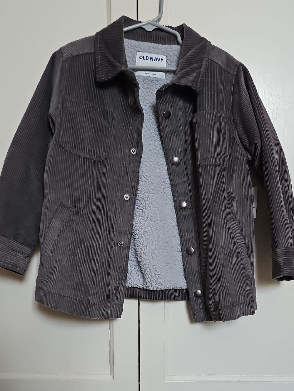 Moving Sale! Old Navy Boys Gray Corduroy Sherpa Jacket